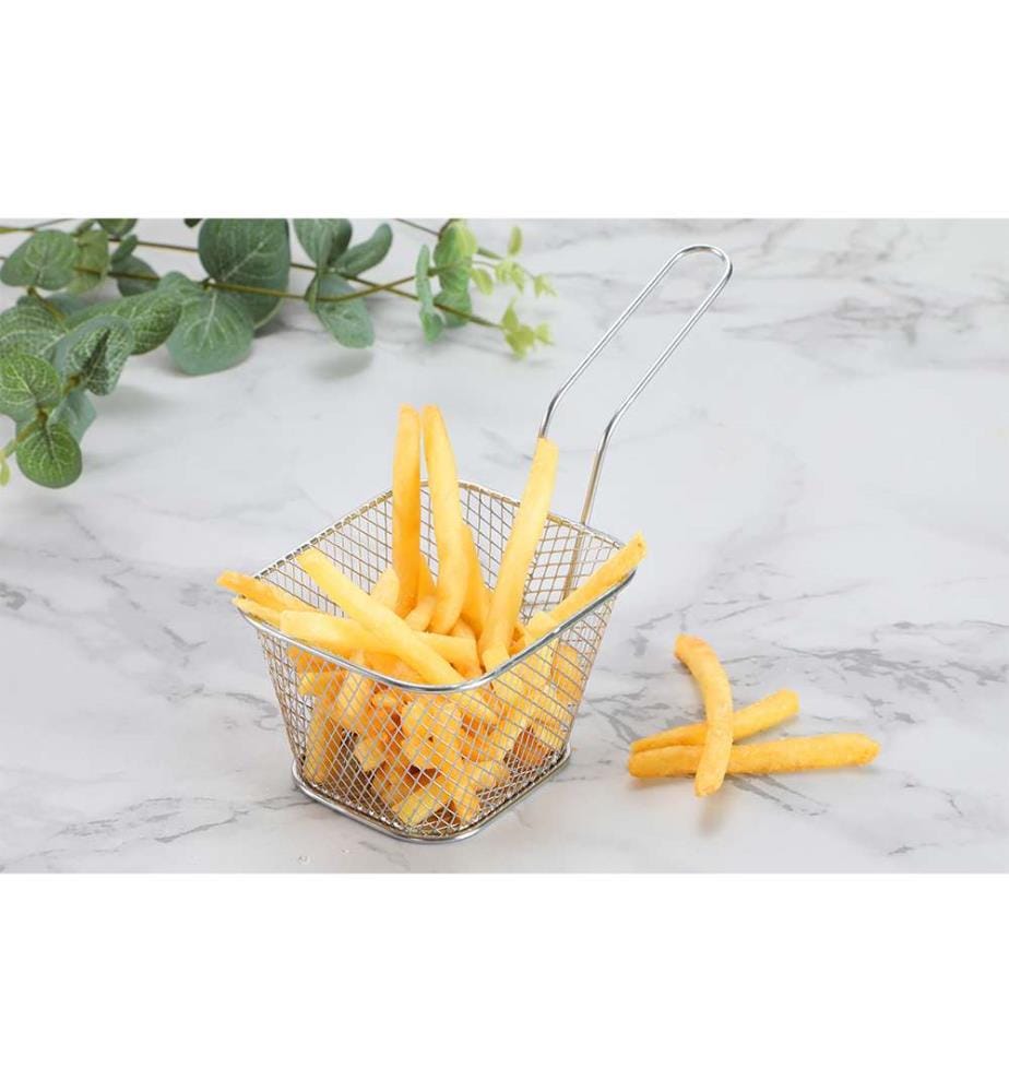 Pommes Frites Korb - Silber