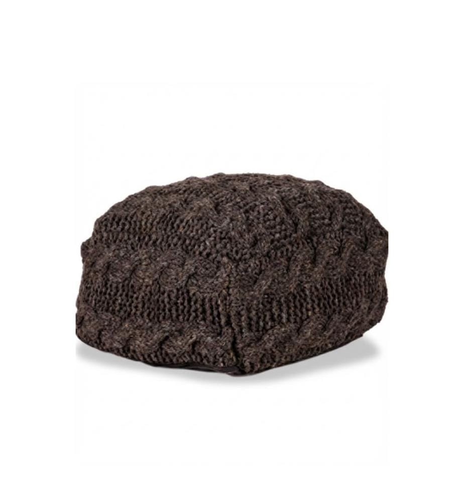 Oslo Braun Wolle Pouf 55x55x35 cm - Braun