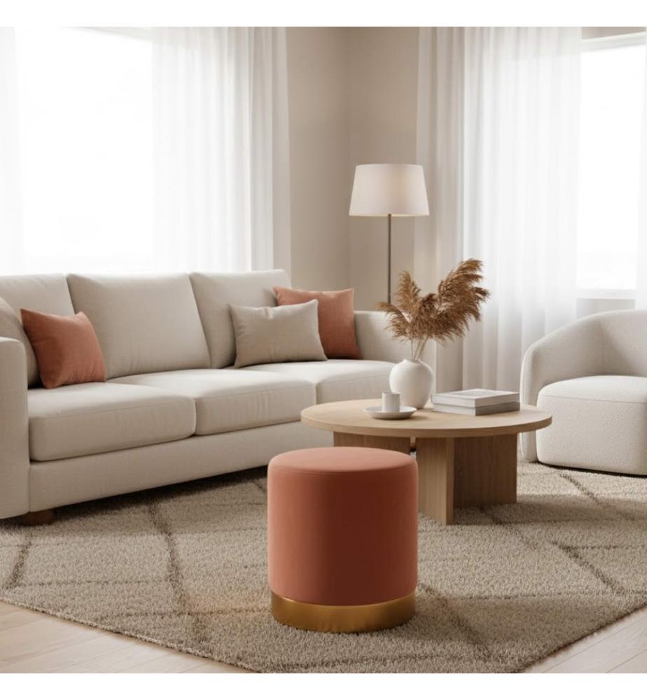 Mou Samt Pouf 36x40 cm