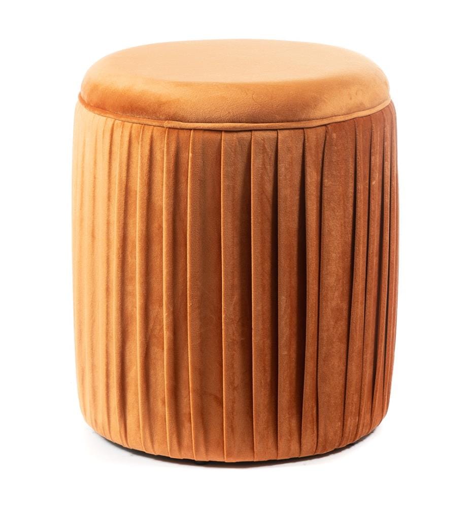 Cora Samt Pouf 35x40 cm - Orange