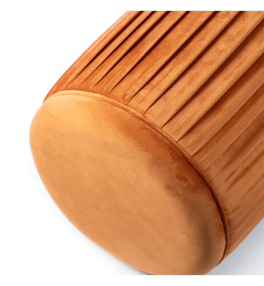 Cora Samt Pouf 35x40 cm - Orange