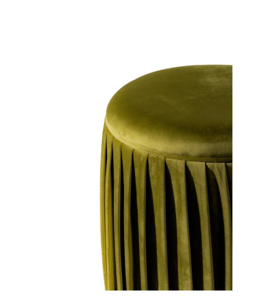 Cora Samt Pouf 35x40 cm - Grün