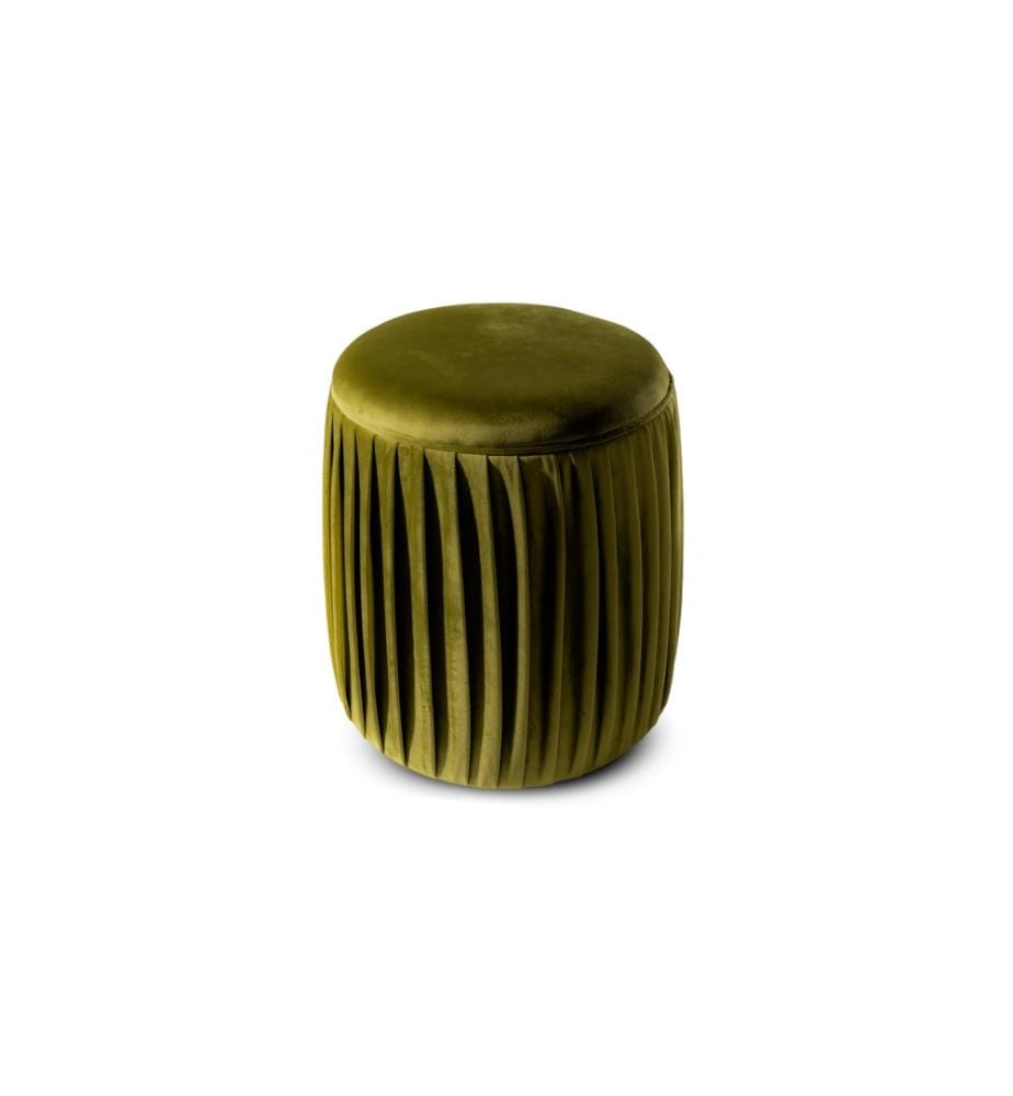 Cora Samt Pouf 35x40 cm - Grün