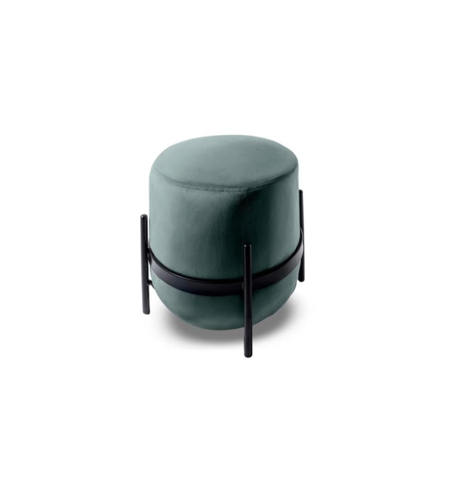 Beere Samt Pouf 38x38 cm