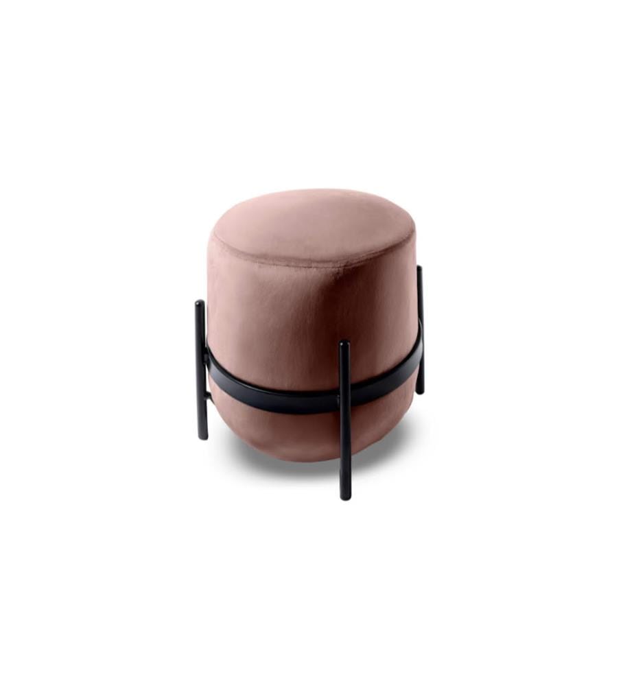 Beere Samt Pouf 38x38 cm