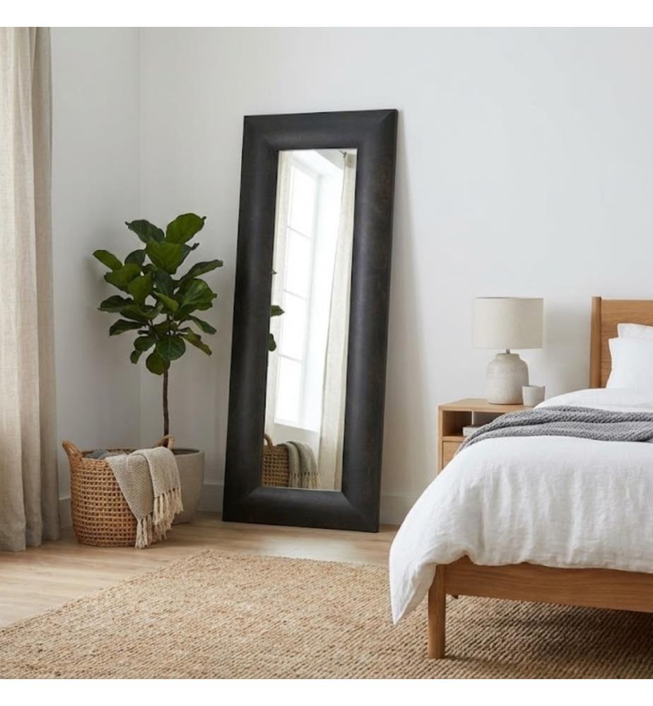 Specchio Holz-Spiegel 180x60x4 cm - Schwarz