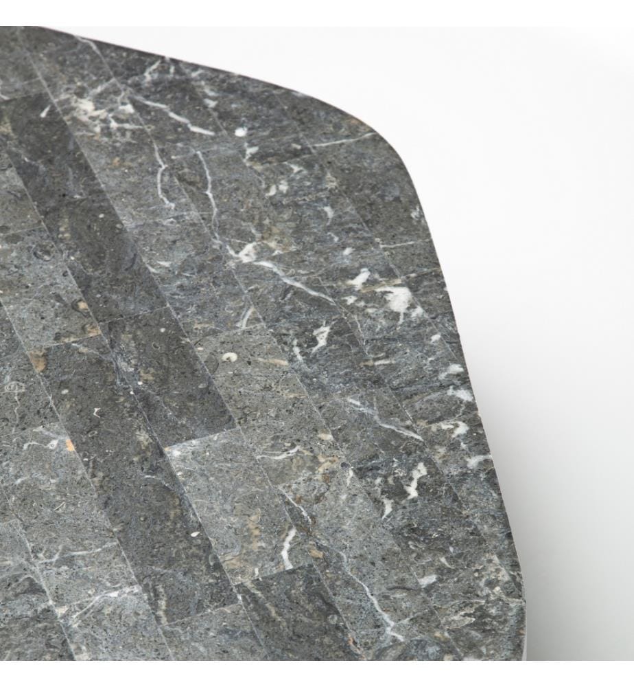 Trapezio Table basse en pierre fossile 100x52x28 cm