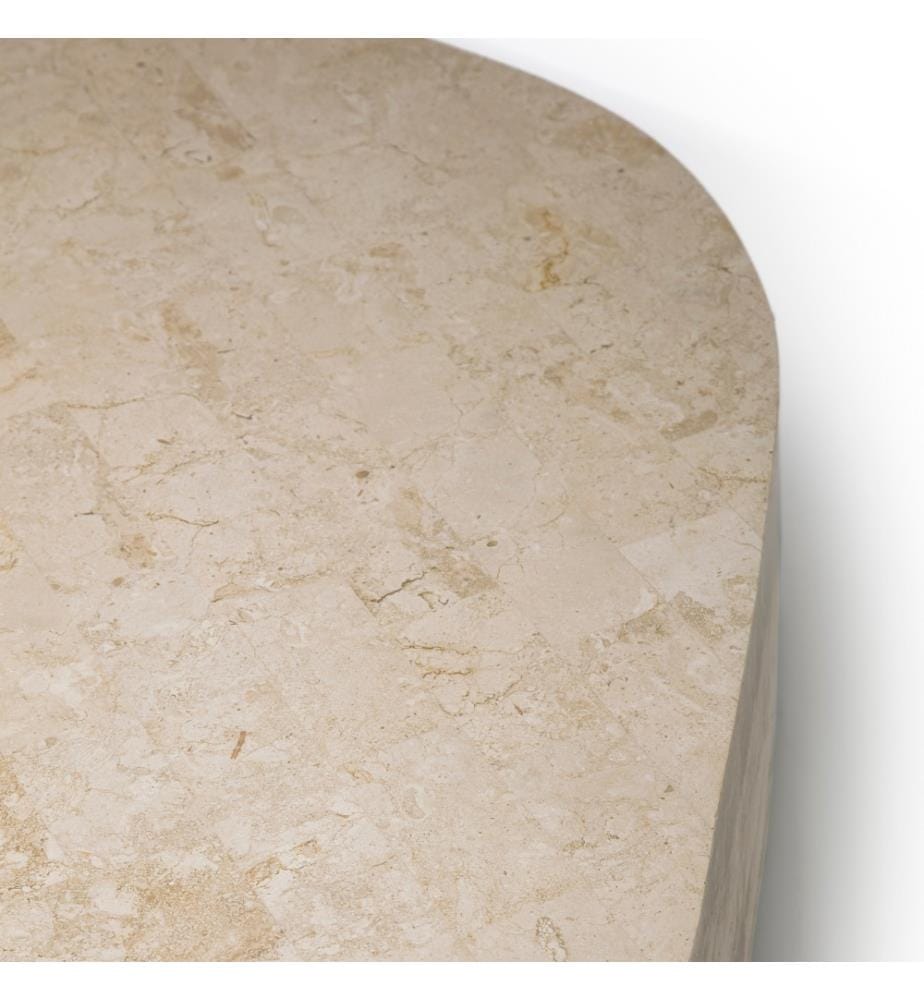 Trapezio Table basse en pierre fossile 100x52x28 cm