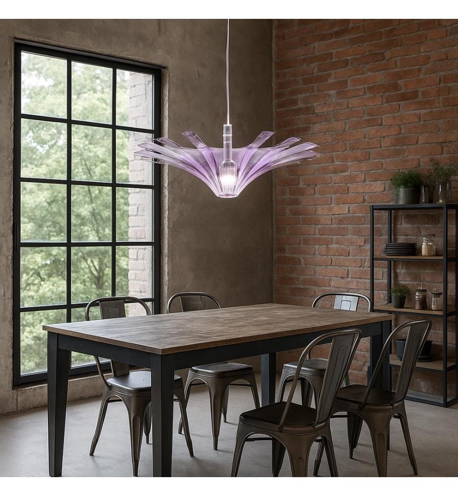 Libellula Acryl-Deckenleuchter 70x20 cm - Violett