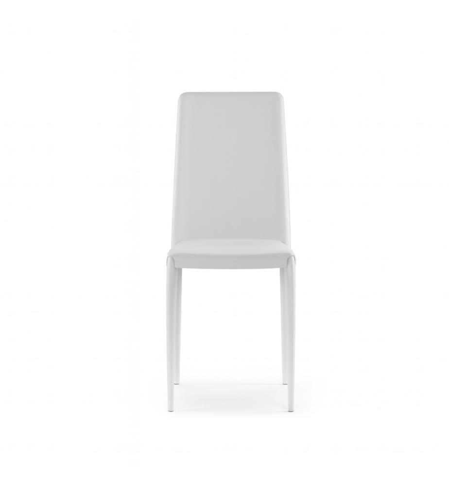 4er Set Cleo Kunstlederstühle 41x42x95 cm - Weiss