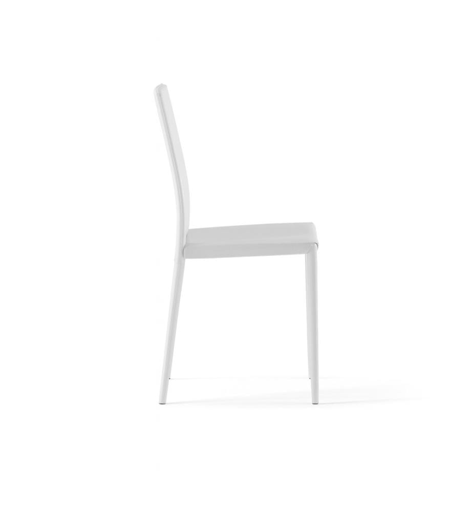 4er-Set Kitty Kunstlederstühle 41x42x95 cm - Weiss