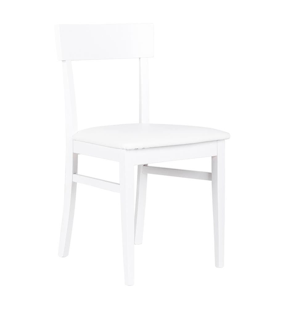 2er-Set Monaco Lackierte Holzstühle 44x45x82 cm - Weiss