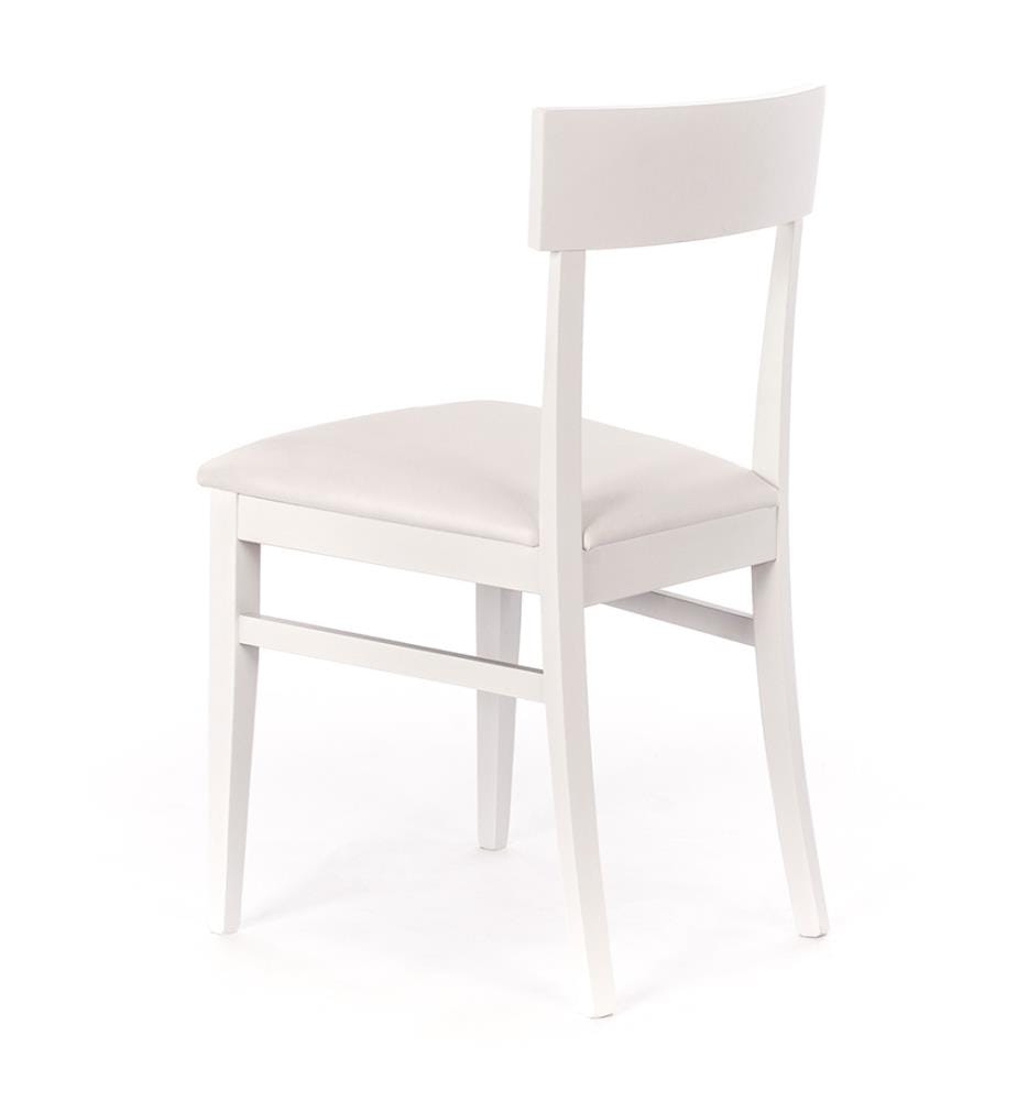 2er-Set Monaco Lackierte Holzstühle 44x45x82 cm - Weiss