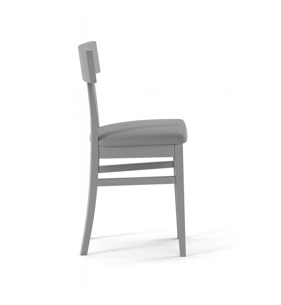 2er-Set Monaco Lackierte Holzstühle 44x45x82 cm - Grau und Schwarz