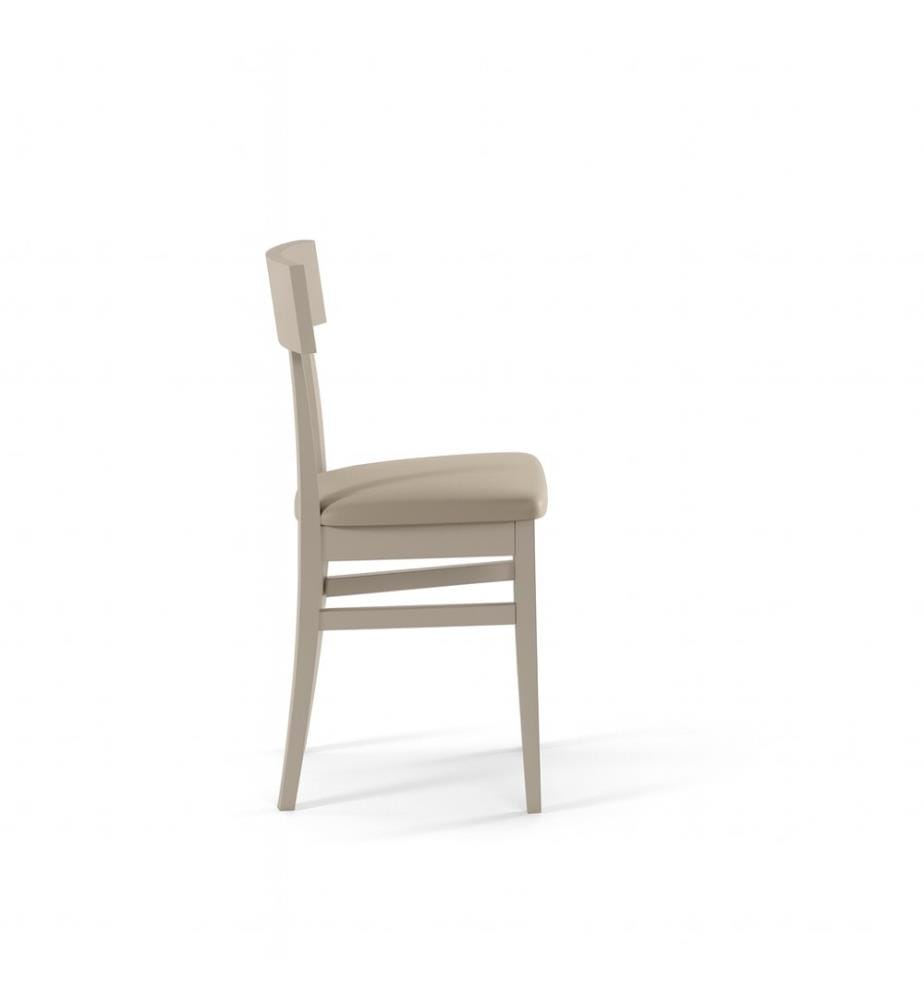 2er Set Monaco Lackierte Holzstühle 44x45x82 cm - Taupe