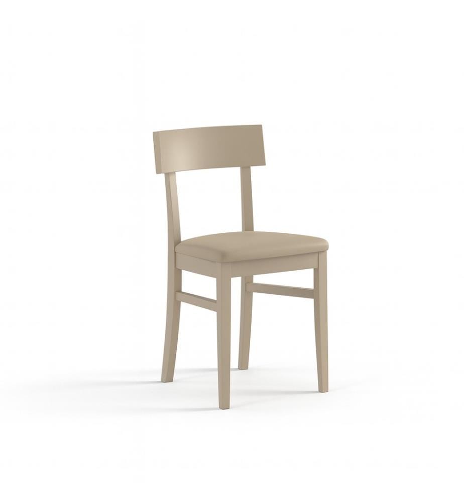 2er Set Monaco Lackierte Holzstühle 44x45x82 cm - Taupe