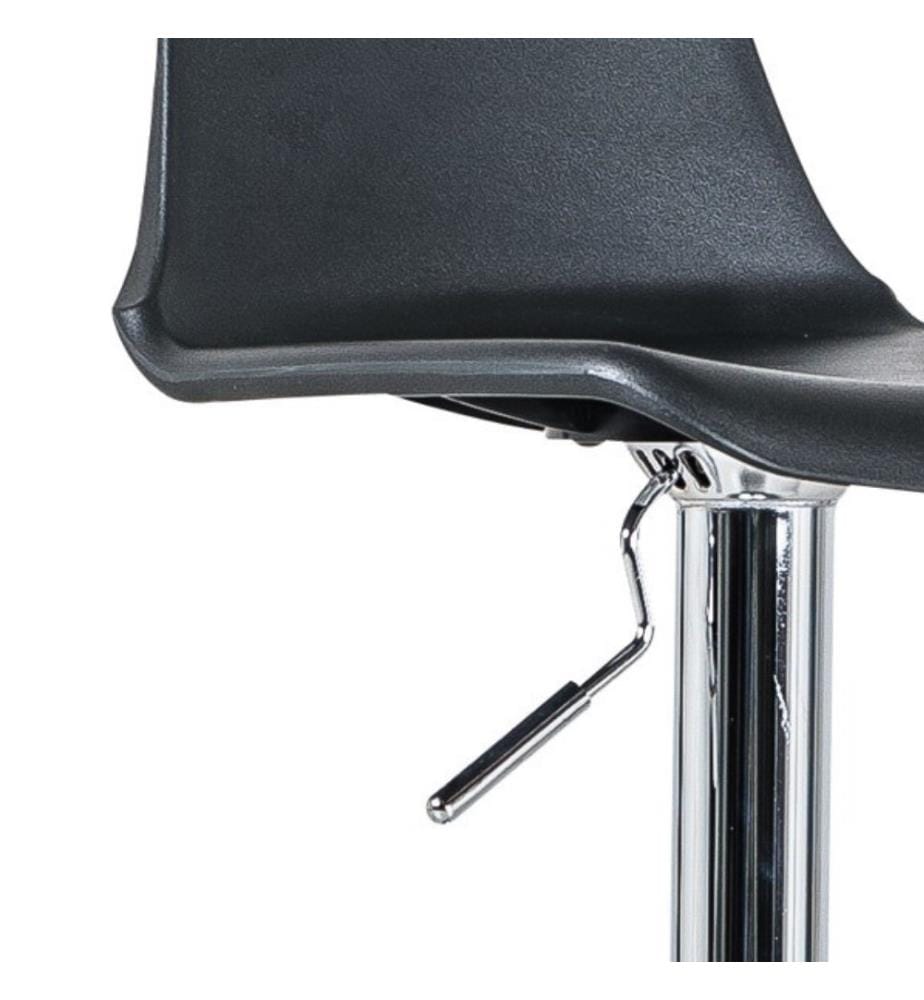 Fred Hocker aus Polypropylen 41x39x72/94 cm - Schwarz und Grau