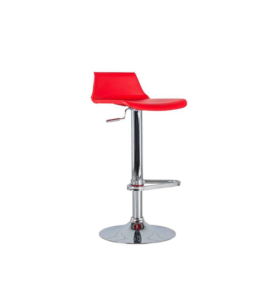 Fred Hocker aus Polypropylen 41x39x72/94 cm - Rot und Grau
