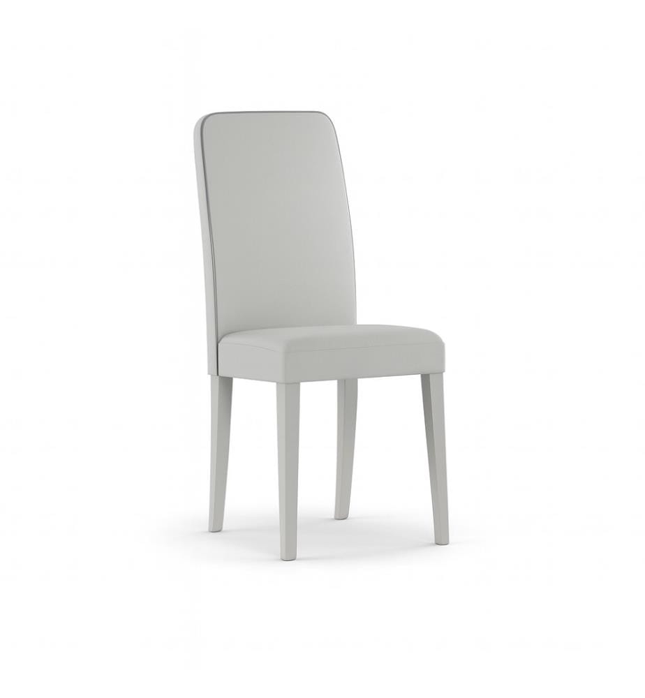 2er-Set Anita Kunstlederstühle 46x59x99 cm - Weiss und Grau