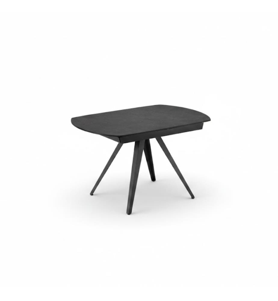 Kyoto Ausziehbarer Tisch 120/180x90 cm - Dunkelgrau und Schwarz