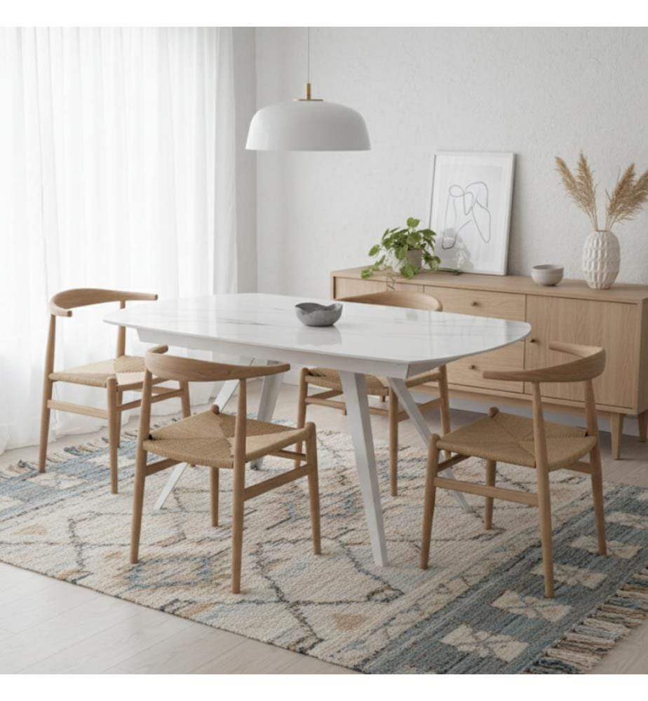 Kyoto Ausziehbarer Tisch 140/200x90 cm - Weiss
