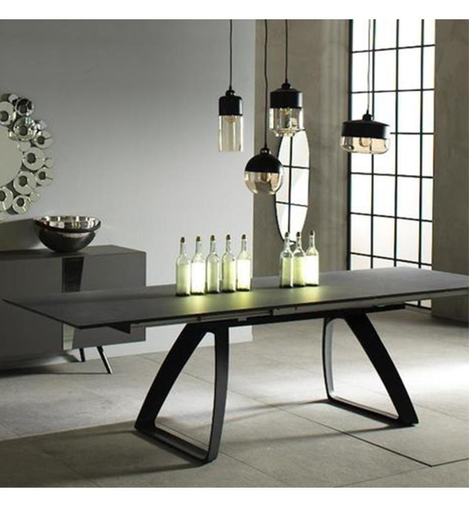 Barret Ausziehbarer Tisch 170/270x90 cm - Dunkelgrau und Schwarz