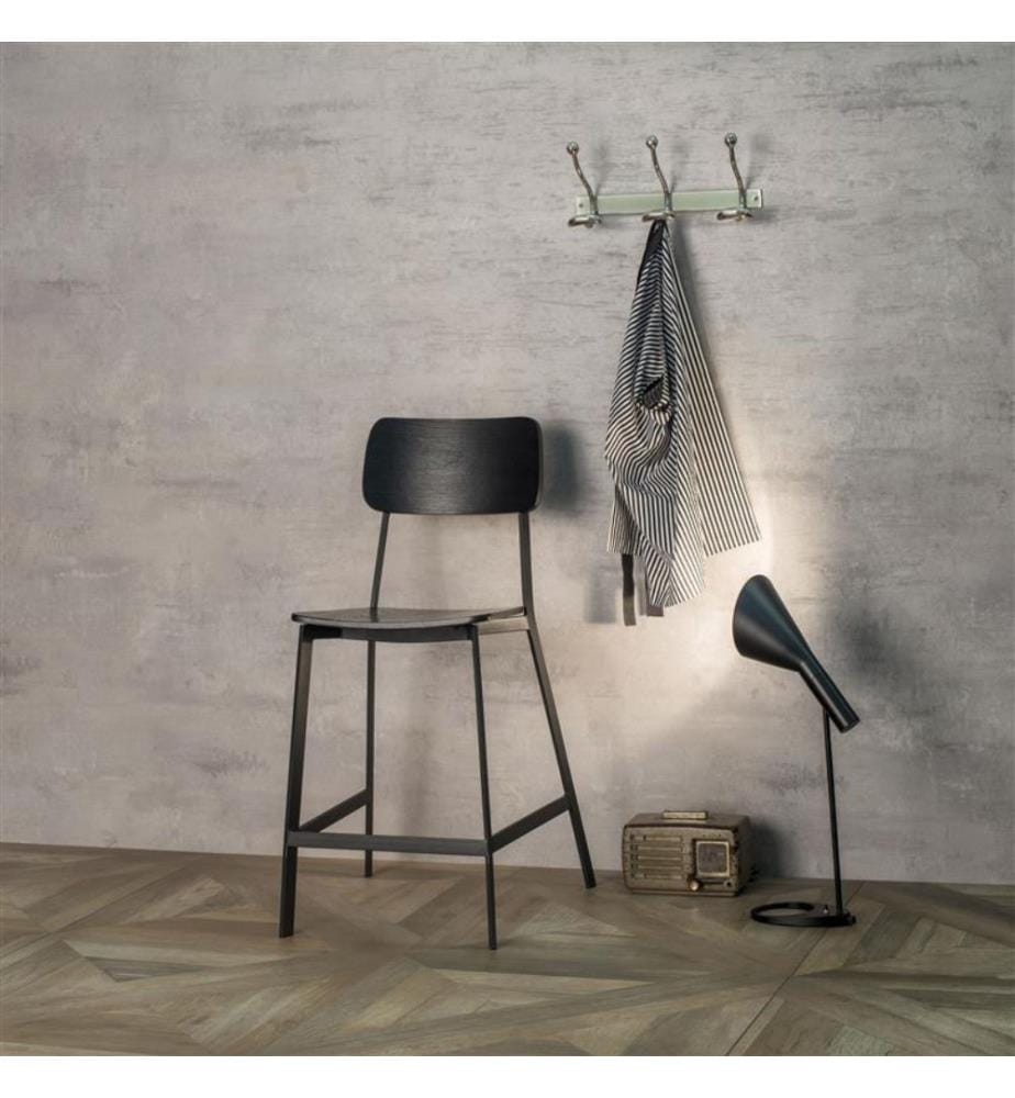2er Set Woody Lackierte Holzhocker 51x51x97 cm - Rücken