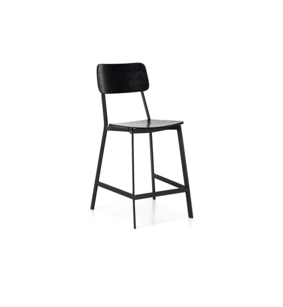 2er Set Woody Lackierte Holzhocker 51x51x97 cm - Rücken