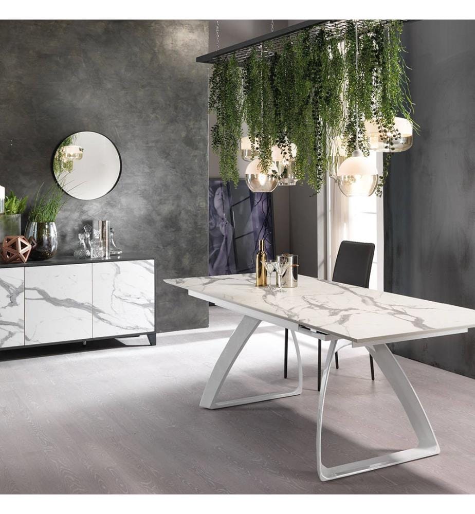Barret Ausziehbarer Tisch 170/270x90 cm - Weisser Marmor
