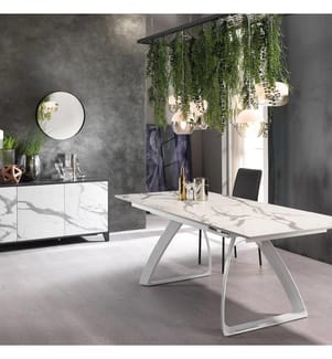 Barret Ausziehbarer Tisch 170/270x90 cm - Weisser Marmor