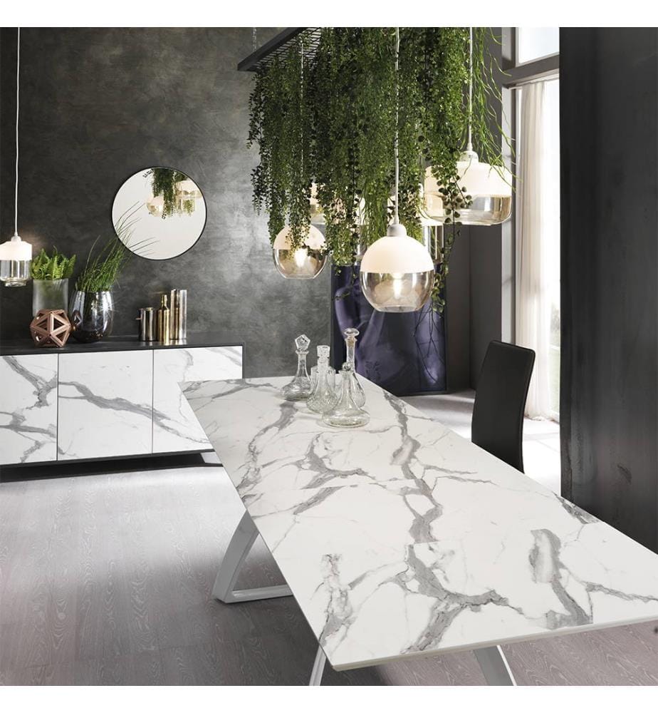 Barret Ausziehbarer Tisch 170/270x90 cm - Weisser Marmor