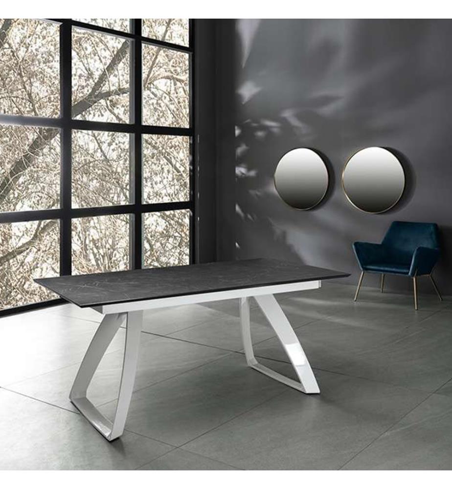 Barret Ausziehbarer Tisch 170/270x90 cm - Schwarz und Weiss