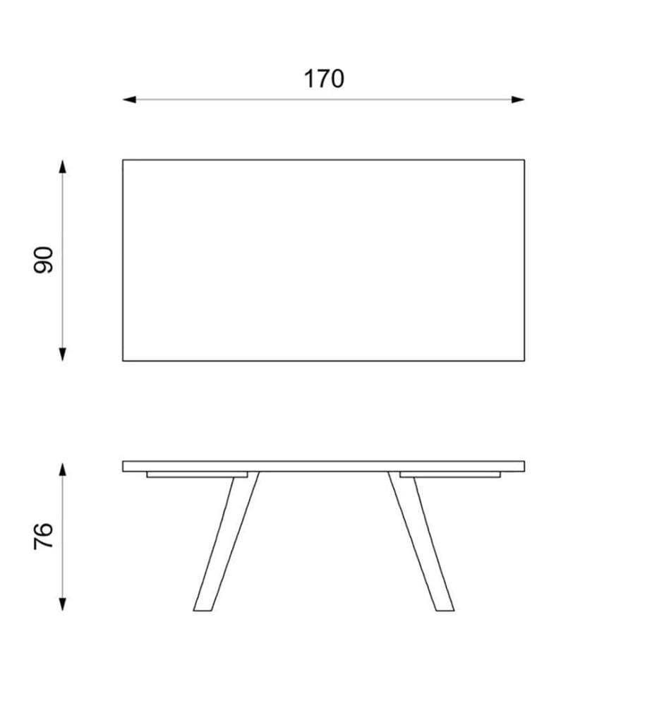 Barret Ausziehbarer Tisch 170/270x90 cm - Schwarz und Weiss