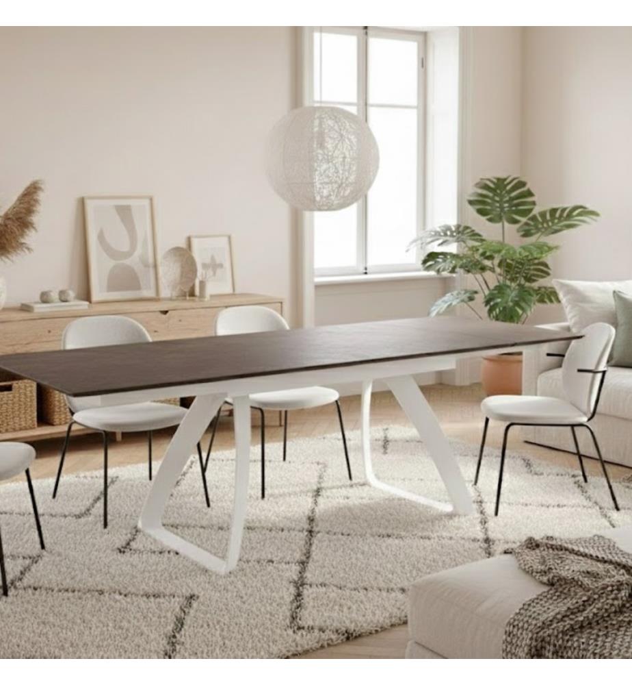 Barret Ausziehbarer Tisch 170/270x90 cm - Rost Weiss