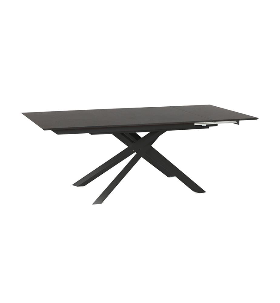 xavier Ausziehbarer Tisch 170/270x90 cm - Dunkelgrau und Schwarz