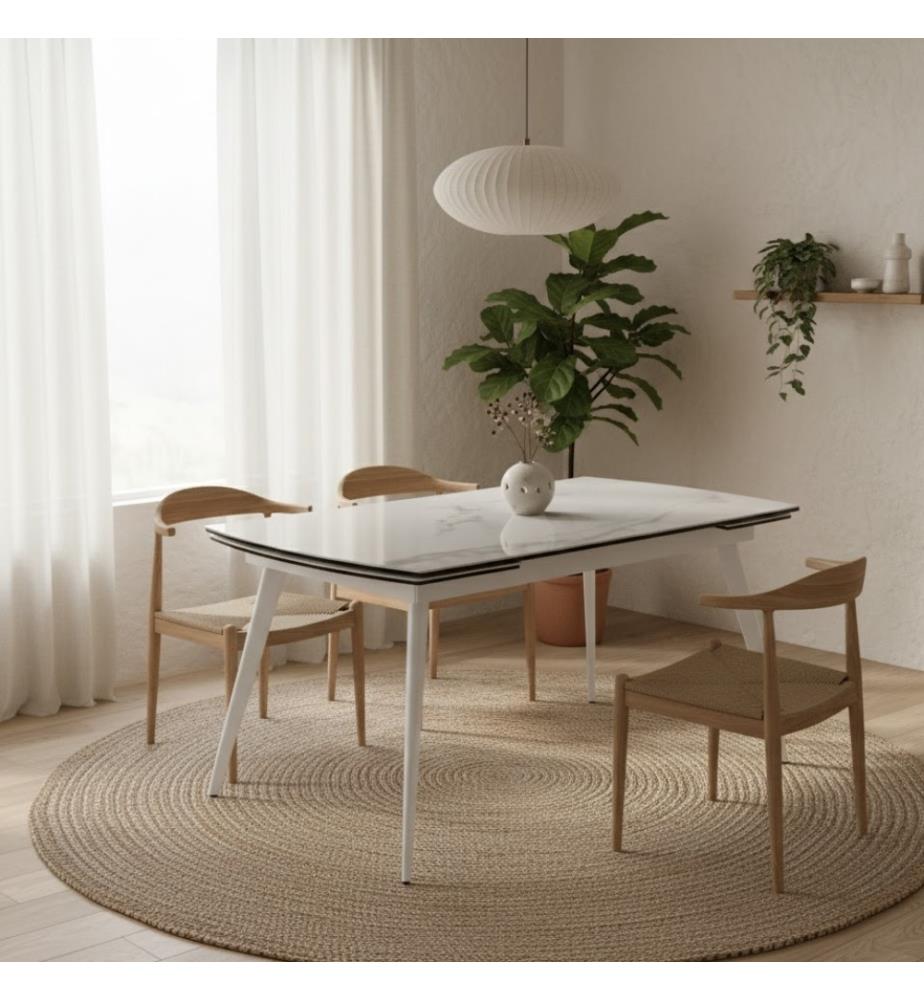Nicolas Ausziehbarer Tisch 140/170/200x90 cm - Weiss