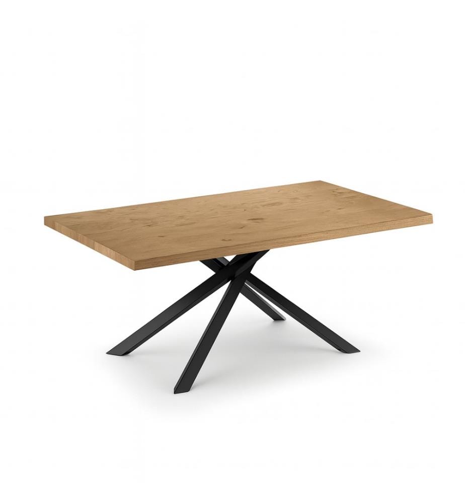 Spike Ausziehbarer Tisch 160/240x90 cm - Braun und Schwarz