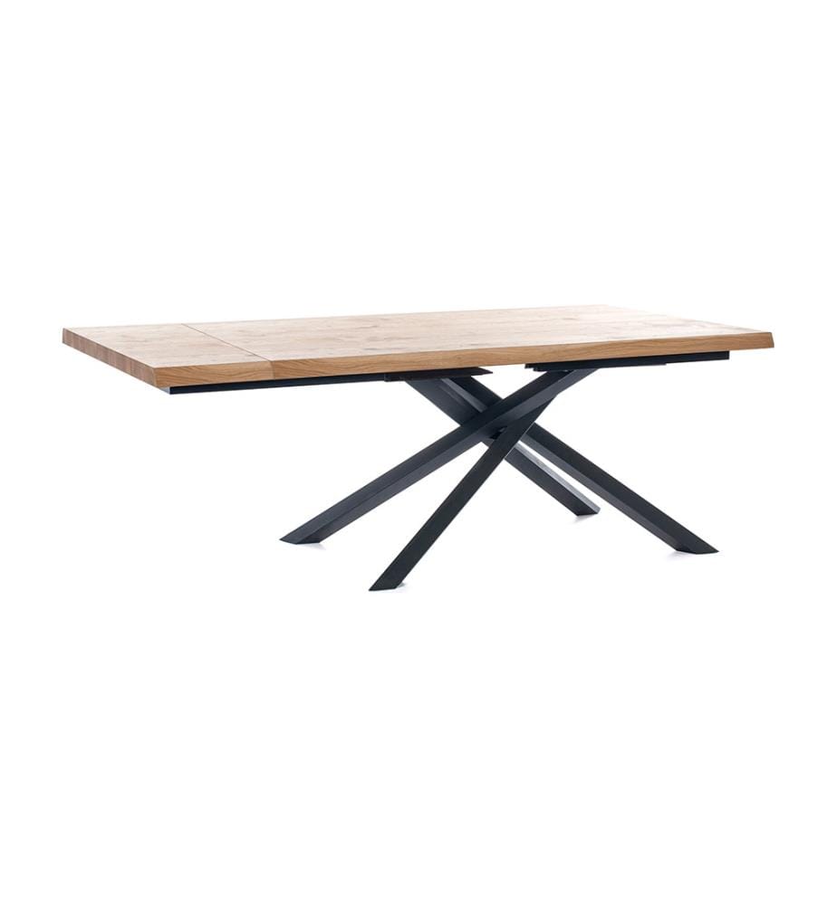 Spike Ausziehbarer Tisch 160/240x90 cm - Braun und Schwarz