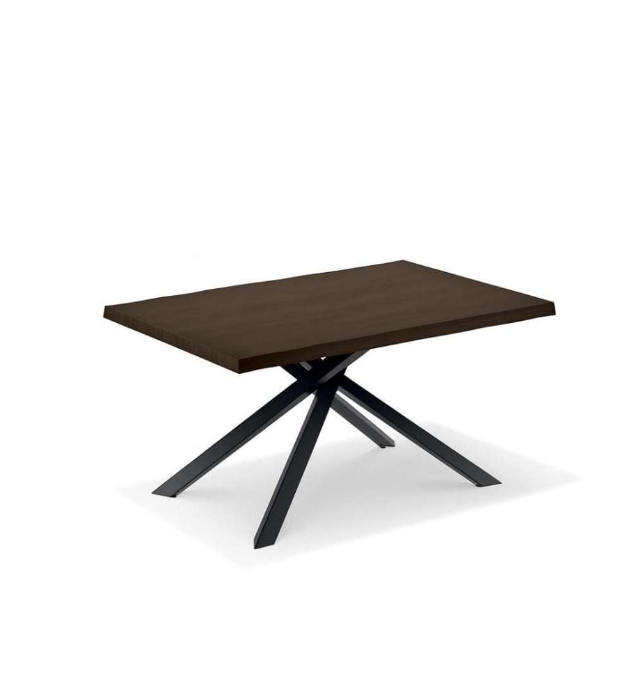 Spike Ausziehbarer Tisch 160/240x90 cm - Braun und Schwarz