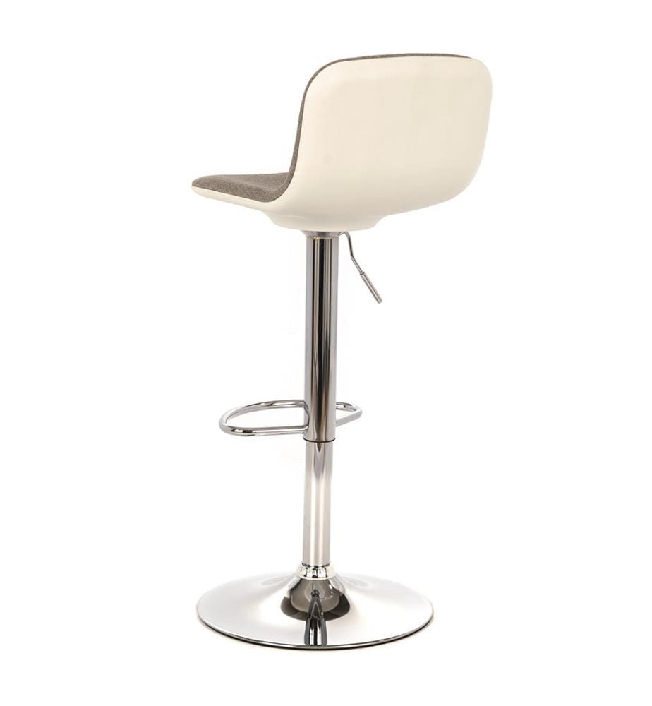 2er-Set Jimmy Stoffhocker 36x38,5x88/102 cm - Hellgrau und Weiss