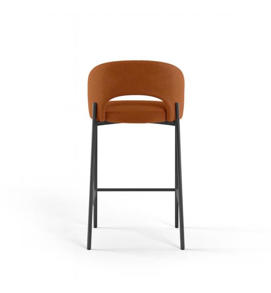 2er-Set Greta Stoffhocker 52x50x89 cm - Orange und Anthrazit