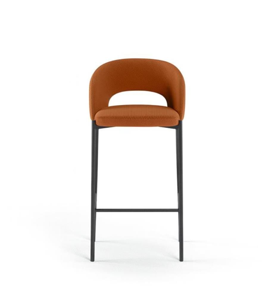 2er-Set Greta Stoffhocker 52x50x89 cm - Orange und Anthrazit