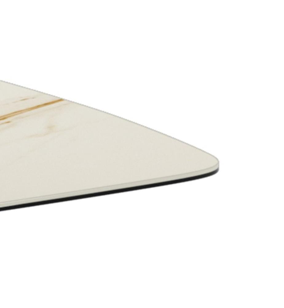 Thanos Festtisch 220x110 cm - Calacatta und Braun