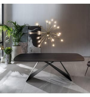 Thano Fester Tisch 220x110 cm - Anthrazit