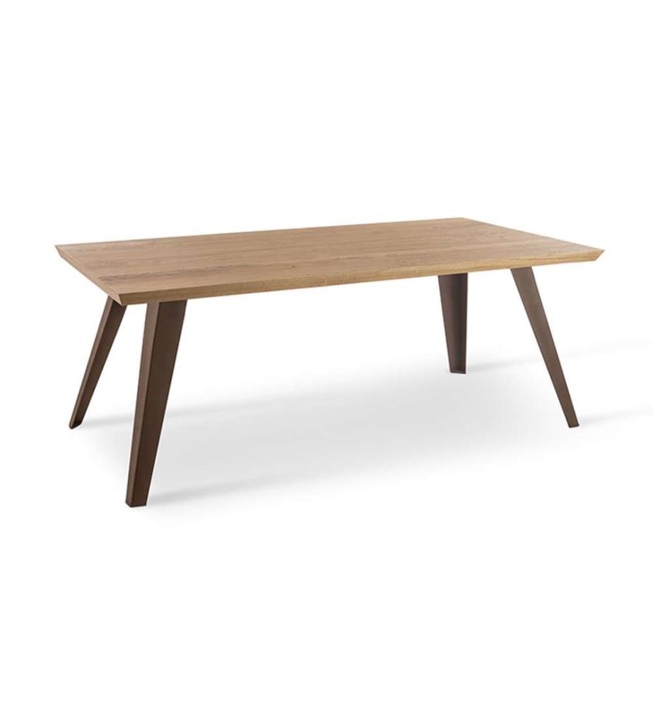 Tisch Scott 160 x 90 cm - Hellbraun und Braun