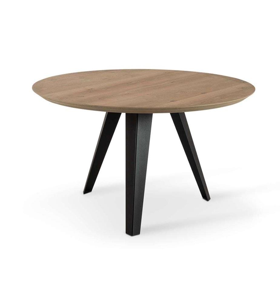 Enry Fixer Runder Tisch 130x130 cm - Braun und Schwarz