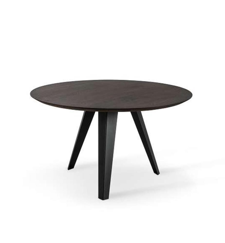 Enry Fixer Runder Tisch 130x130 cm - Braun und Schwarz