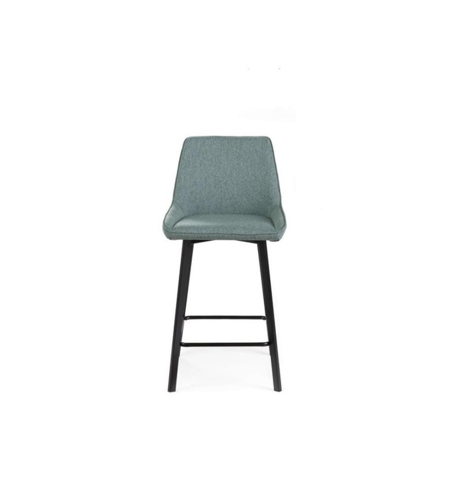 2er-Set Fox Stoffhocker 44x50x94 cm - Aquamarin und Schwarz