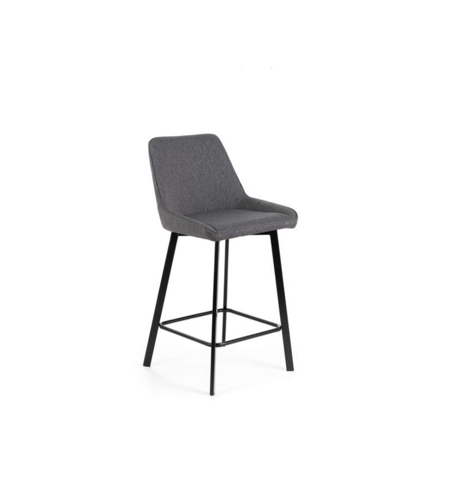 2er-Set Fuchs-Stoffhocker 44x50x94 cm - Dunkelgrau und Schwarz
