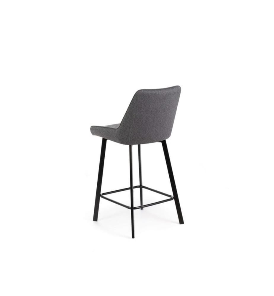 2er-Set Fuchs-Stoffhocker 44x50x94 cm - Dunkelgrau und Schwarz